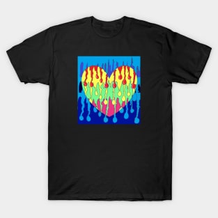 Blue Heart Rainbow 77 T-Shirt